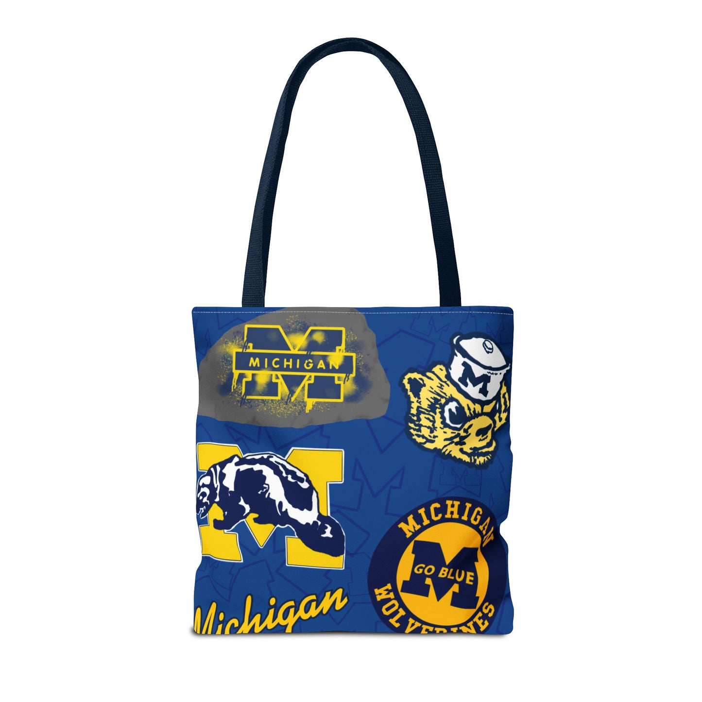 Michigan Spirit Tote Bag, College Student Gift, Game Day Accessory, Team Pride, Sports Tote, University of Michigan