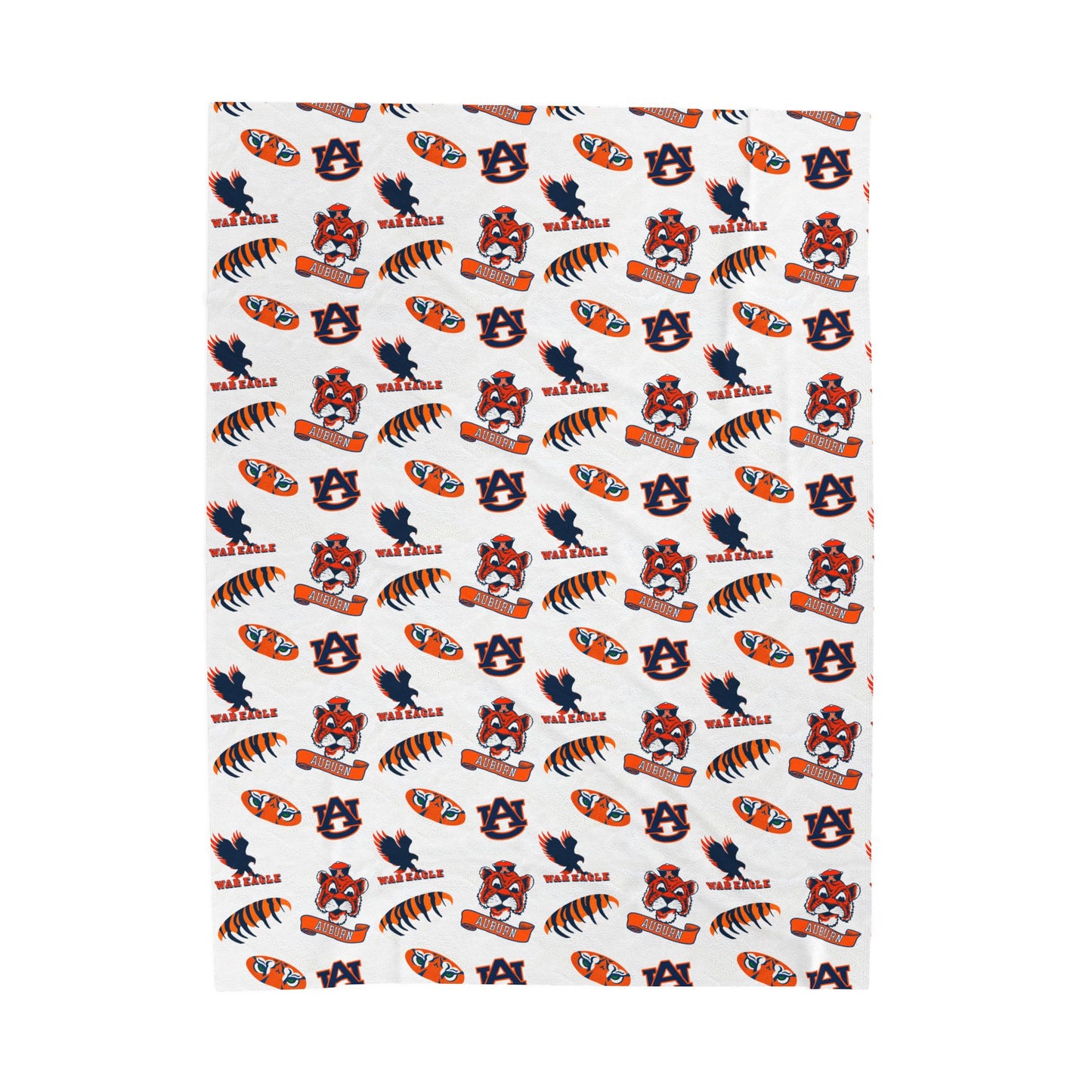 Auburn Tigers Velveteen Plush Blanket - Perfect for Game Day, Dorm Decor, Gift, Home Essentials, Soft Throw