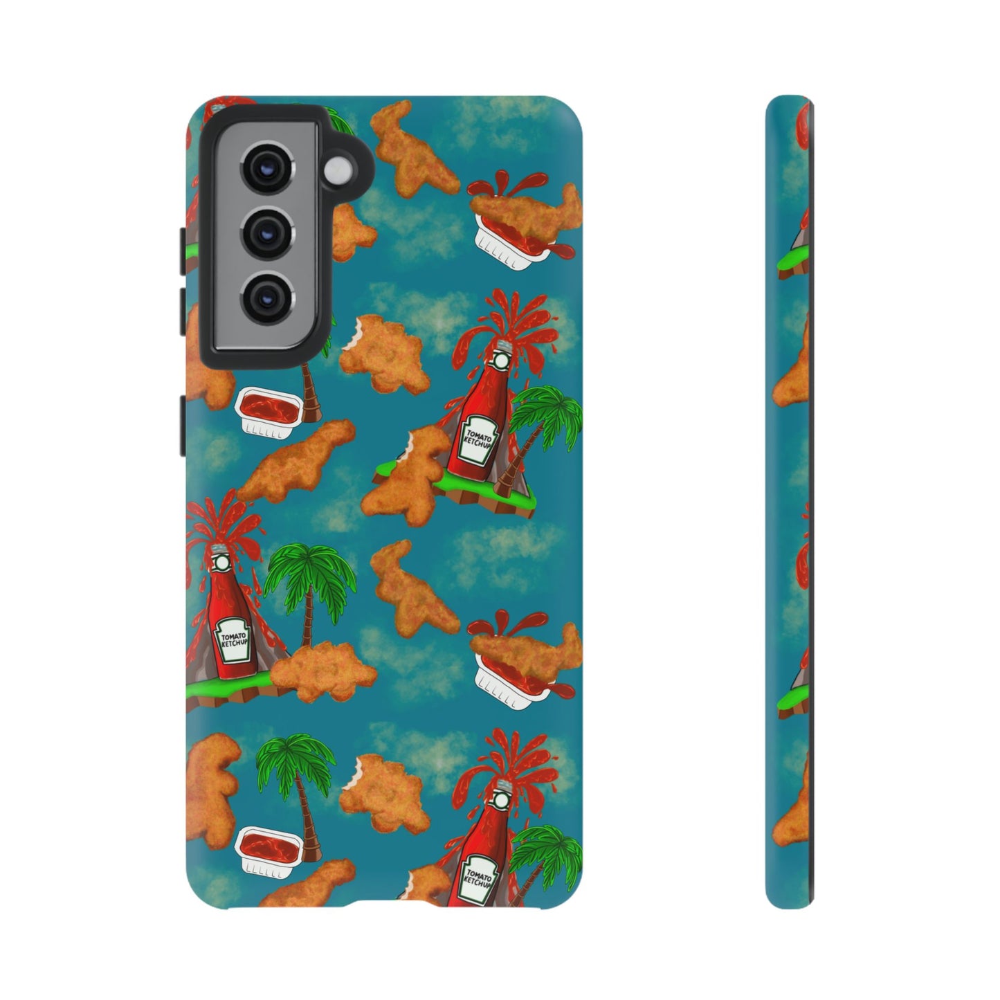 Dino Nuggets Phone Case - Tropical Vibes & Humor, Perfect Gift for Friends, Summer BBQ, Beach Lovers, Unique Accessory, Tough Cases