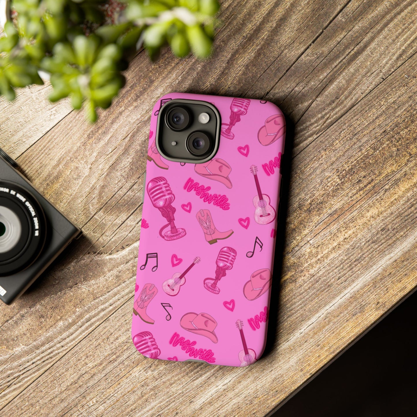 Pink Music Cases for Tough Love, Music Lover Gift, Phone Accessories, Cute Phone Covers, Stylish Cases for Women