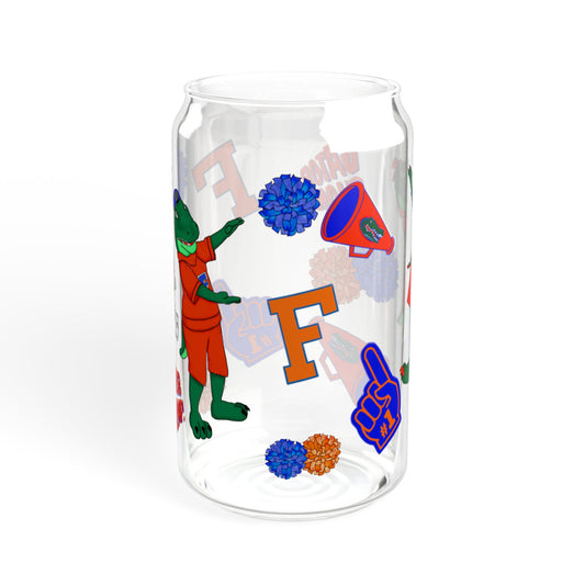 Florida Gators Sipper Glass with Bamboo Lid | 16oz Drinkware | Perfect for Game Day, Tailgating, Parties, Gifts!