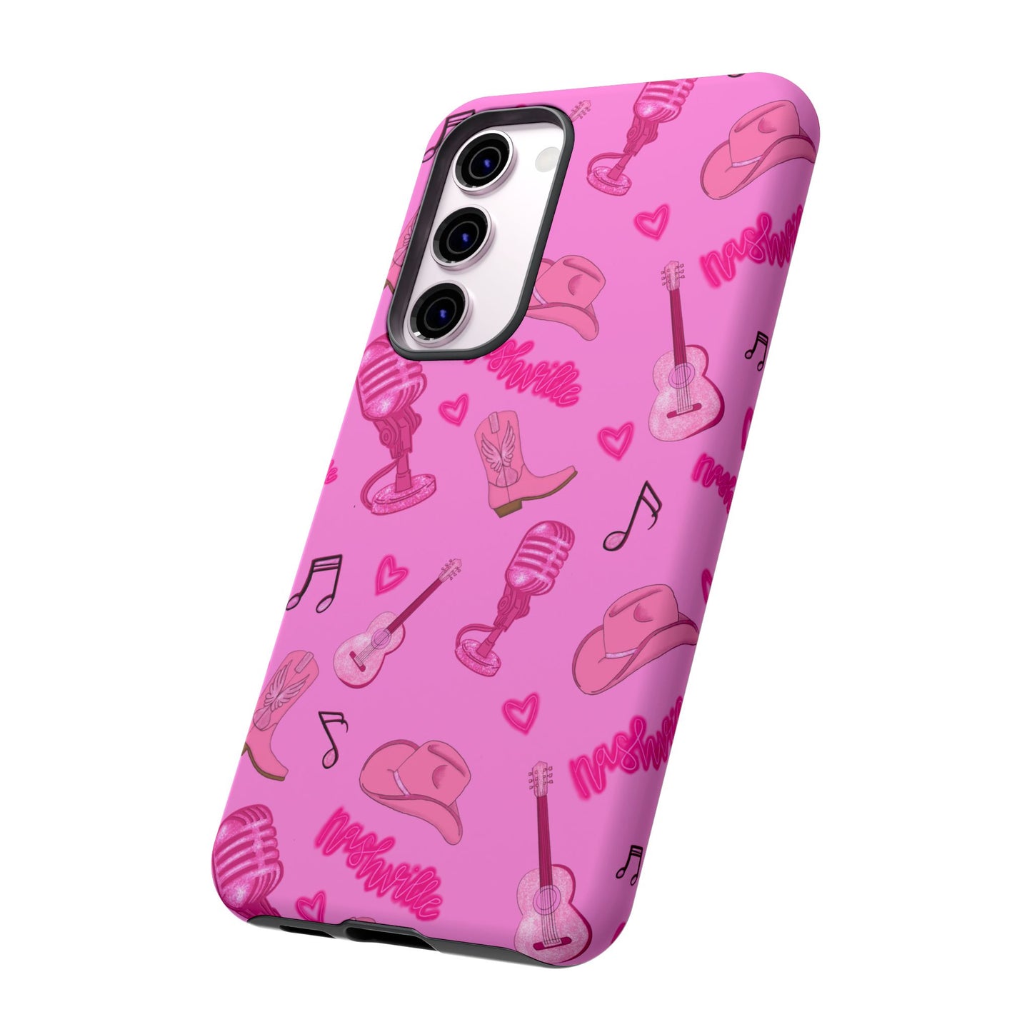 Pink Music Cases for Tough Love, Music Lover Gift, Phone Accessories, Cute Phone Covers, Stylish Cases for Women