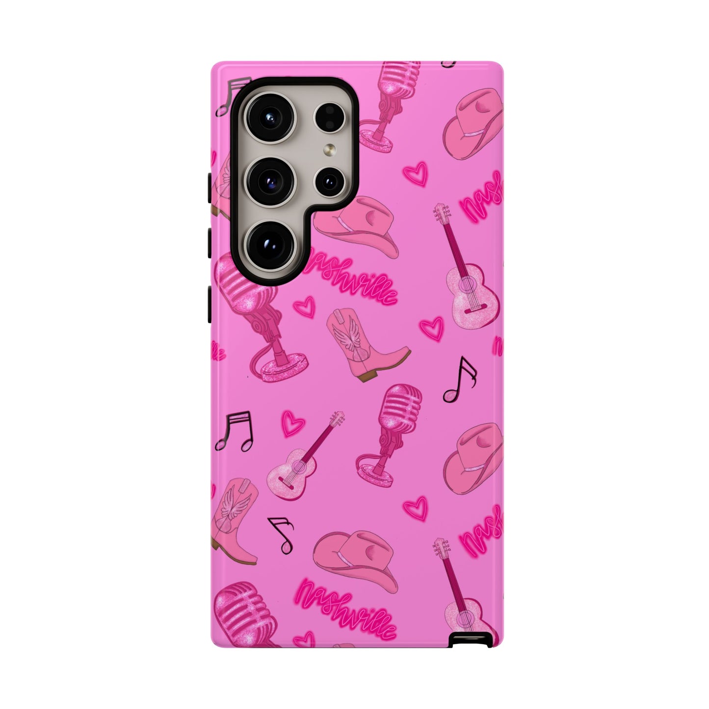 Pink Music Cases for Tough Love, Music Lover Gift, Phone Accessories, Cute Phone Covers, Stylish Cases for Women