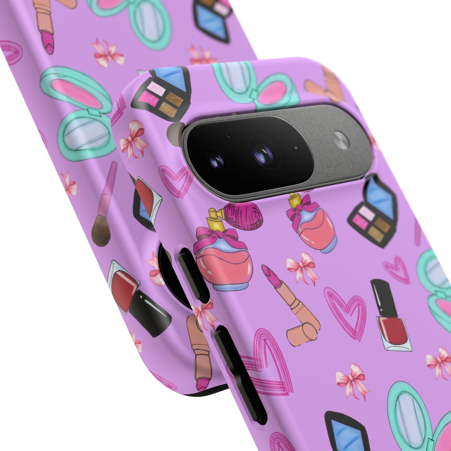 Cute Makeup Phone Case, Tough Cases, Cosmetic Lover Gift, Makeup Junkie Accessory, Beauty Phone Cover, Fun Design for Her