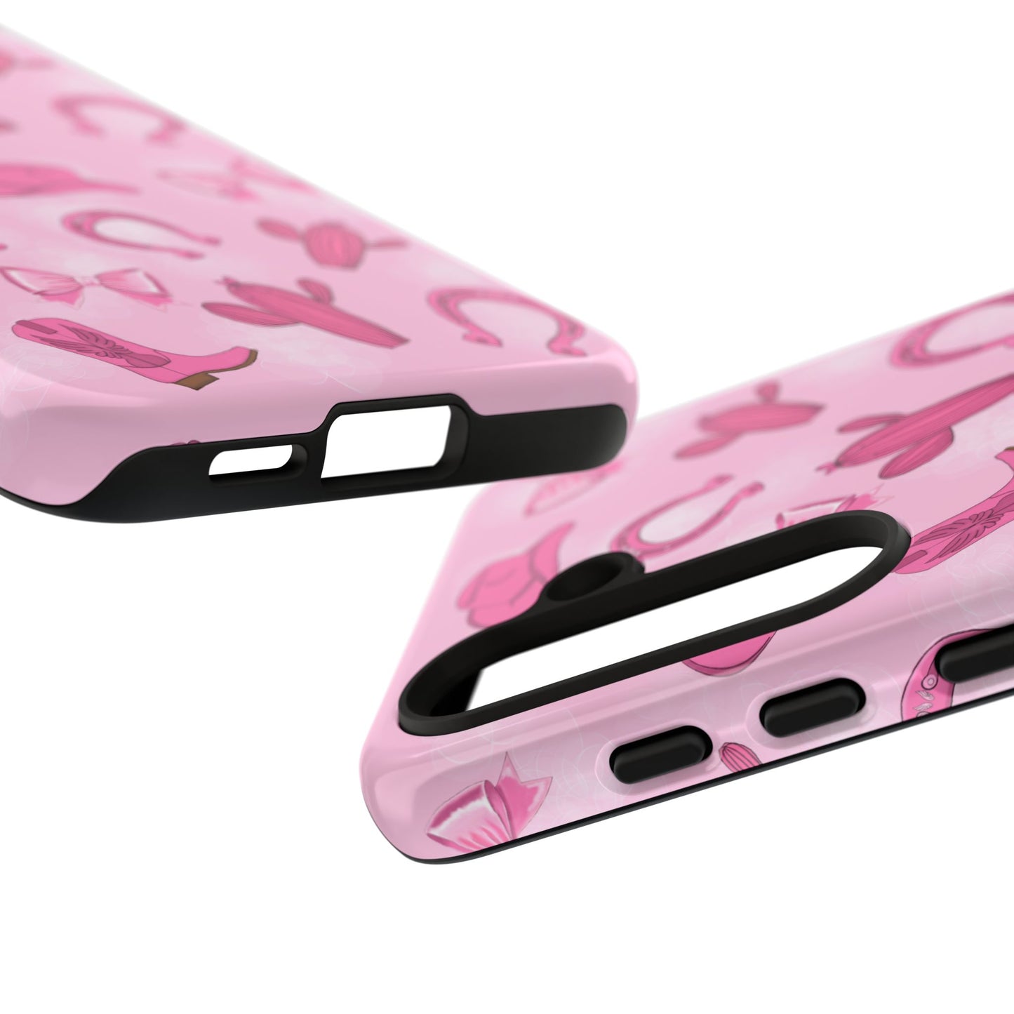 Cowgirl Chic Phone Case, Western Style Tough Case, Cute Pink Cowboy Theme, Gift for Rodeo Lovers, Country Western Decor