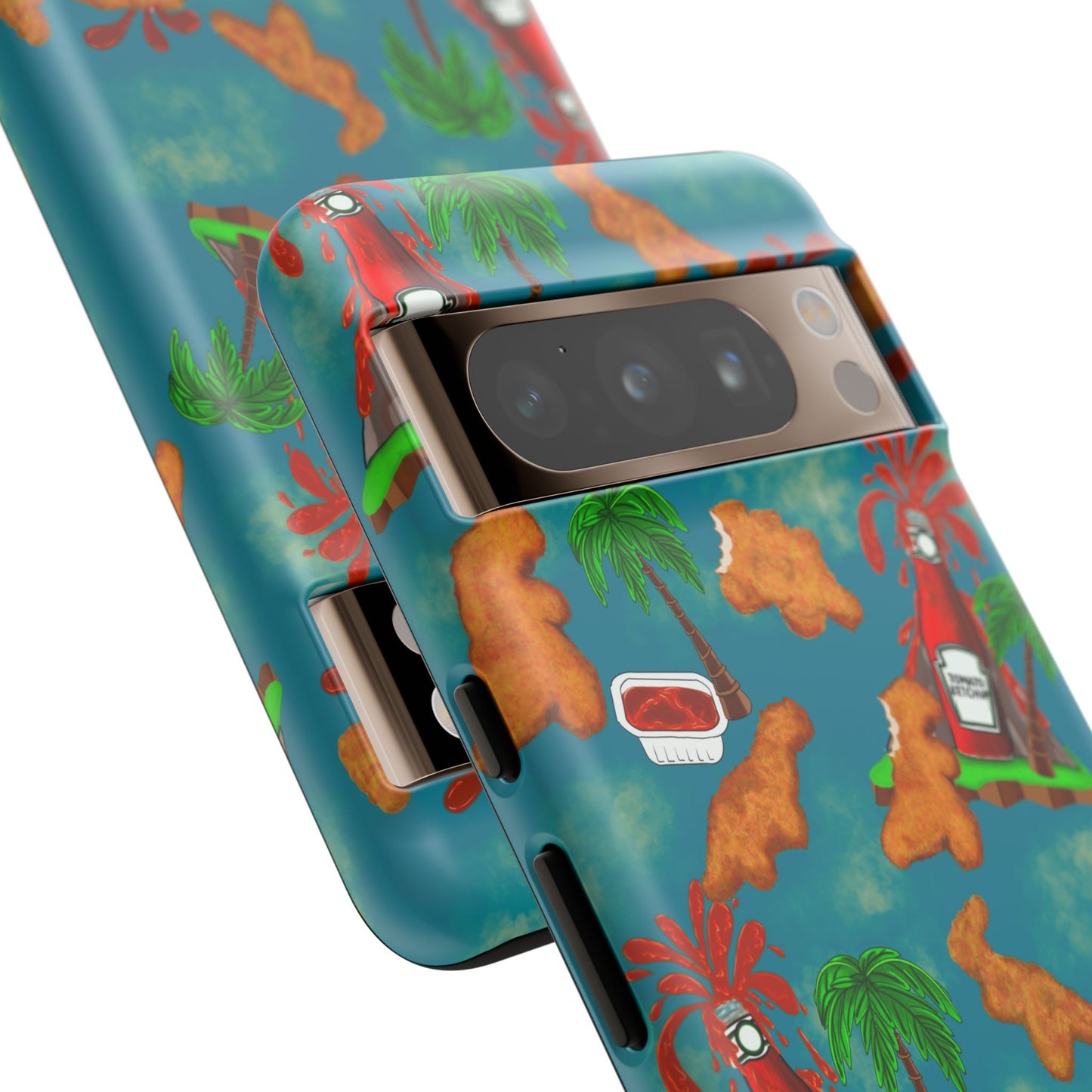 Dino Nuggets Phone Case - Tropical Vibes & Humor, Perfect Gift for Friends, Summer BBQ, Beach Lovers, Unique Accessory, Tough Cases