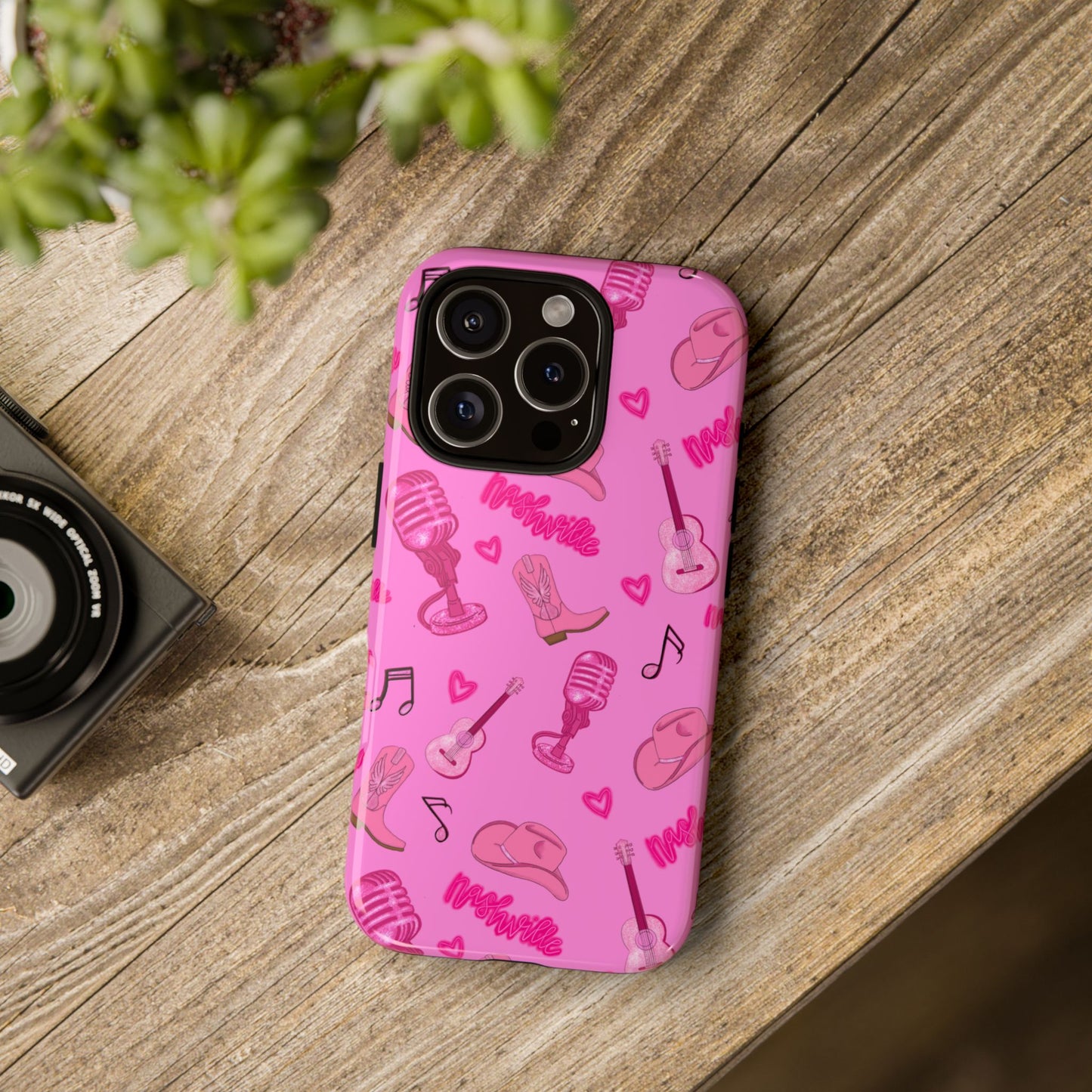 Pink Music Cases for Tough Love, Music Lover Gift, Phone Accessories, Cute Phone Covers, Stylish Cases for Women