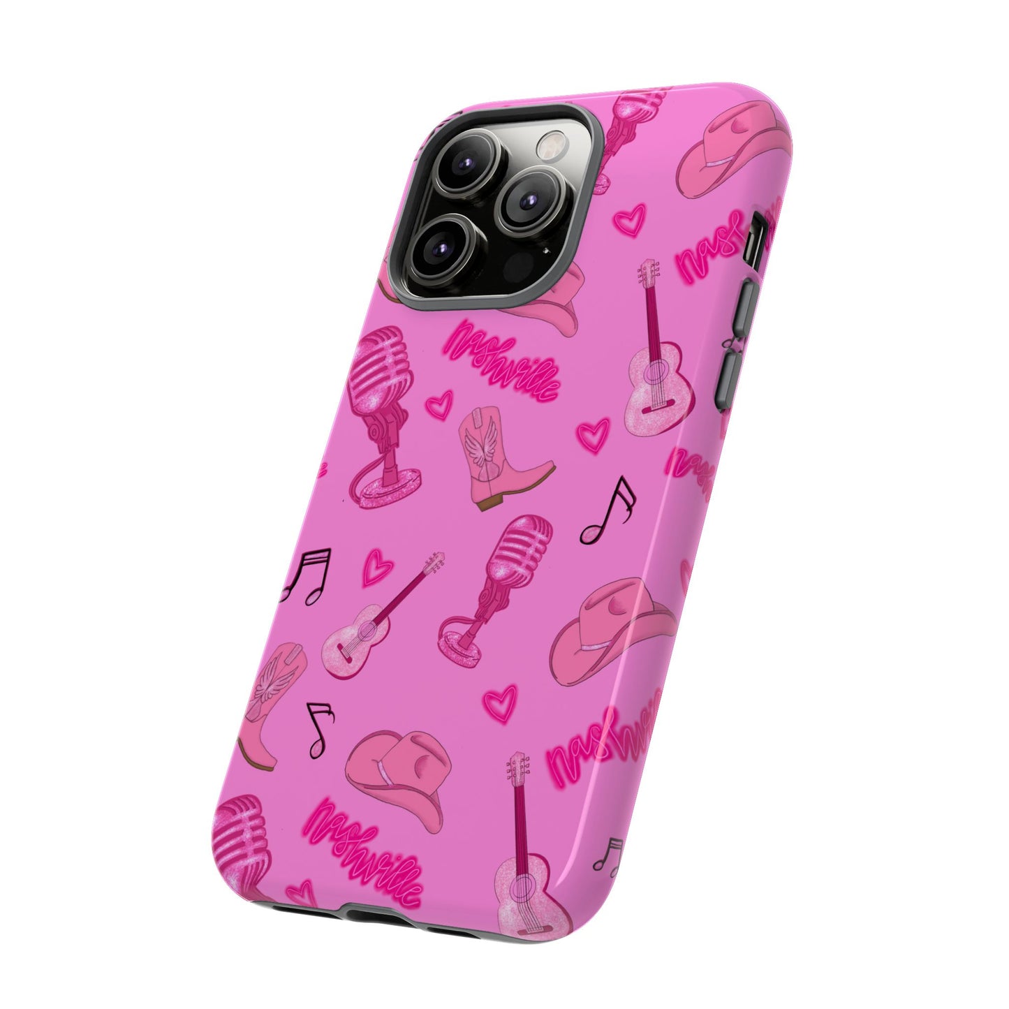 Pink Music Cases for Tough Love, Music Lover Gift, Phone Accessories, Cute Phone Covers, Stylish Cases for Women