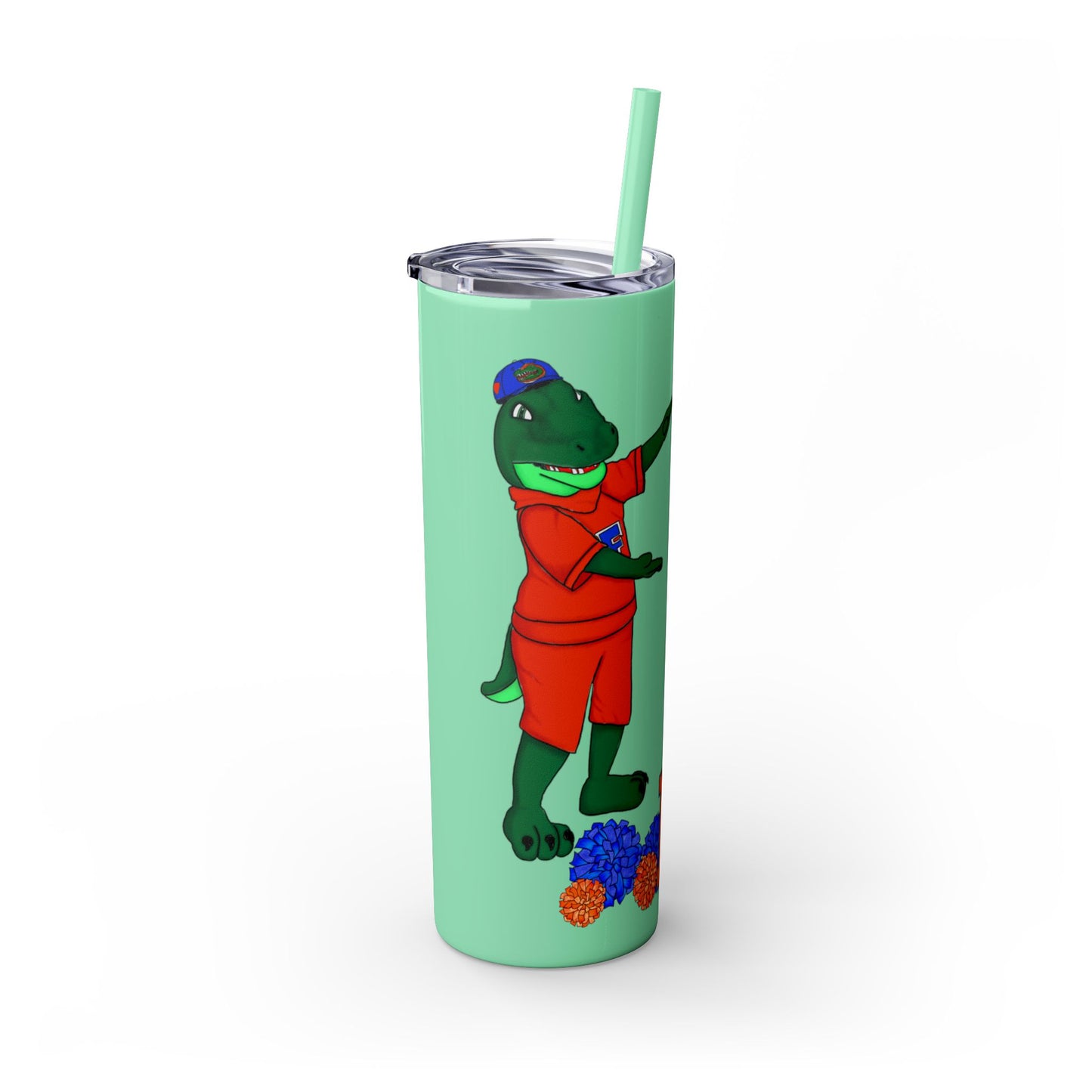 Florida Gators Skinny Tumbler with Straw | Perfect for Gifts, Sports Events, Tailgating, Summer Drinks, Eco-Friendly Hydration