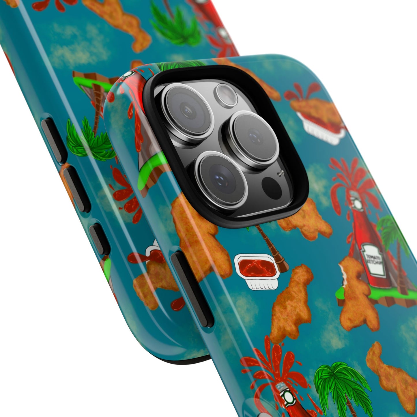 Dino Nuggets Phone Case - Tropical Vibes & Humor, Perfect Gift for Friends, Summer BBQ, Beach Lovers, Unique Accessory, Tough Cases