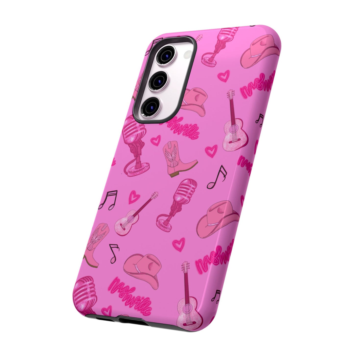 Pink Music Cases for Tough Love, Music Lover Gift, Phone Accessories, Cute Phone Covers, Stylish Cases for Women