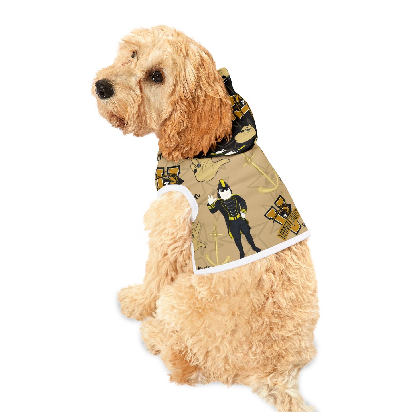 Vandy Pet Hoodie, Cute Dog Apparel, College Dog Clothes, Pet Outfit for Game Days, Vanderbilt Pet Gear