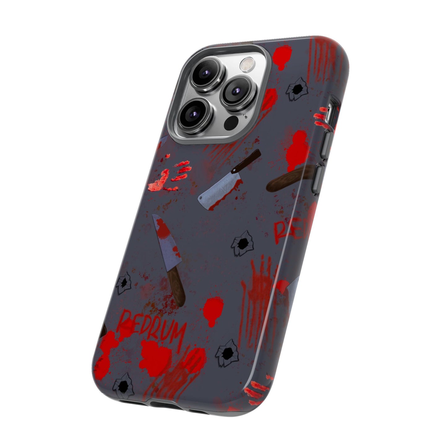 Blood Splatter Phone Case, Tough Case for Horror Fans, Halloween Accessory, Unique Gift for Gamers, Spooky Phone Cover