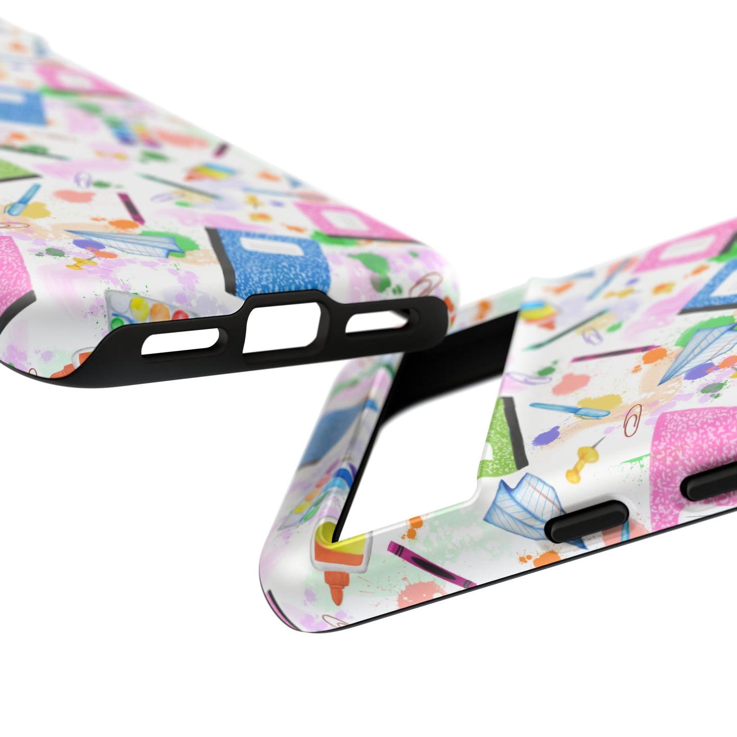 Colorful Art-Themed Phone Case, Cute Creative Gift for Artists, Unique Mobile Cover, Fun School Supplies Case, Bright Art Supplies Design