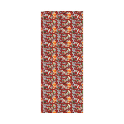 Vintage Santa Red Christmas Gift Wrap Paper — Retro Holiday Wrapping Sheets