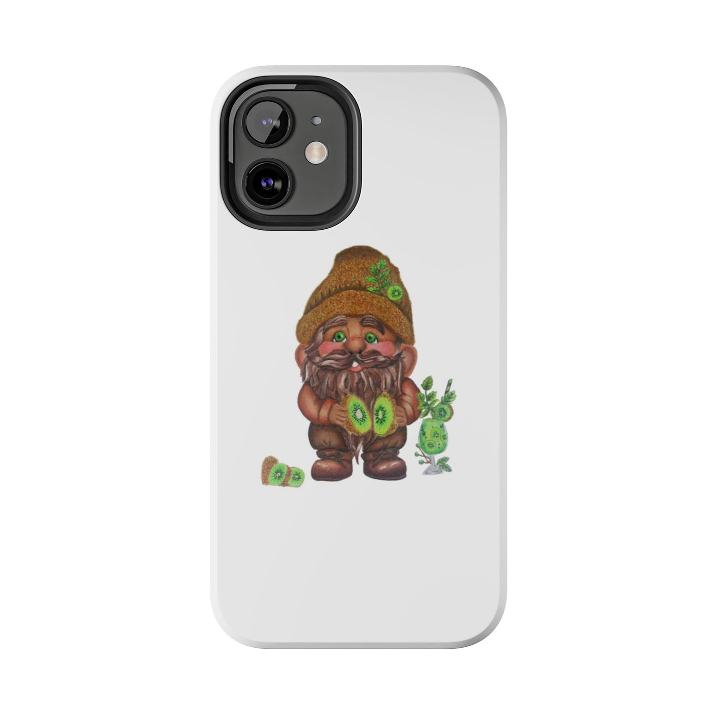 Funny Kiwi Gnome Phone Cases, Phone Covers for Gnome Lovers, Cute Gift for Gardeners, Unique Tech Accessories, Holiday Gifts