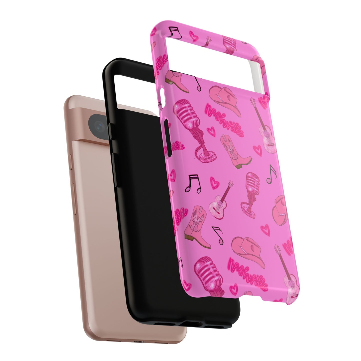 Pink Music Cases for Tough Love, Music Lover Gift, Phone Accessories, Cute Phone Covers, Stylish Cases for Women
