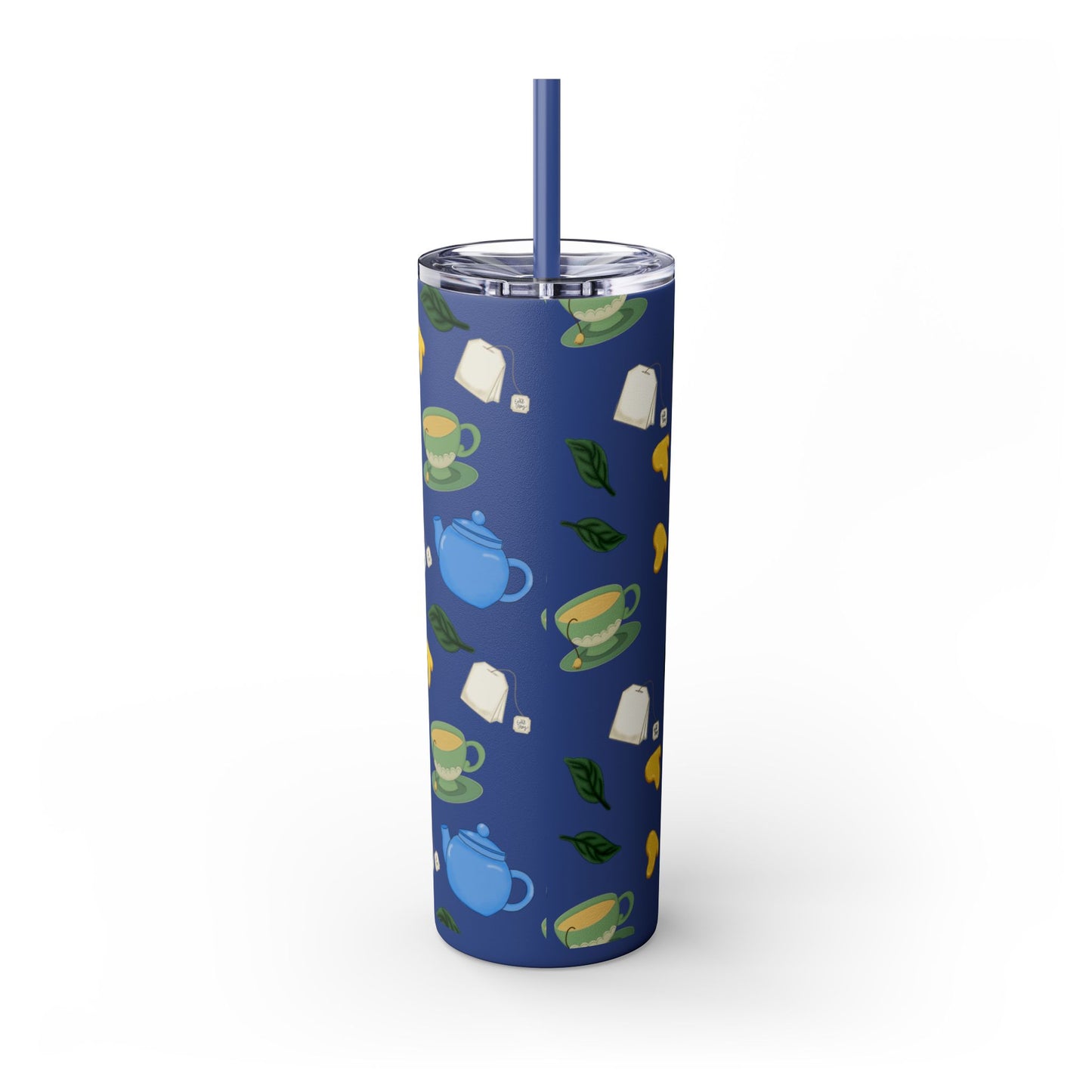 Charming Tea Themed Tumbler, Stylish Drinkware for Tea Lovers, Perfect for Gifts, Home, Travel, Eco-Friendly Beverage Container