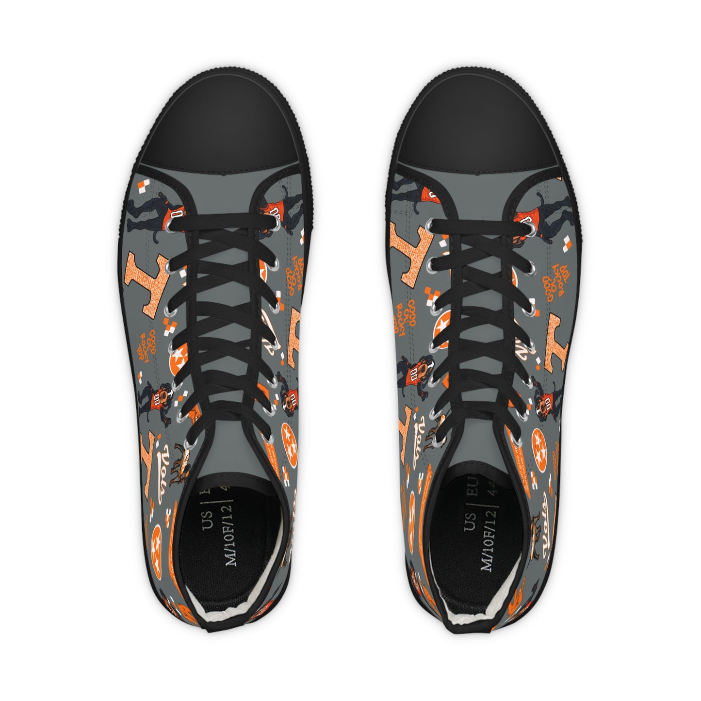 Tennessee Vols High Top Sneakers - Trendy Athletic Shoes for Casual Wear, Gift for Him, Sneakers for Game Day, Fashionable Footwear