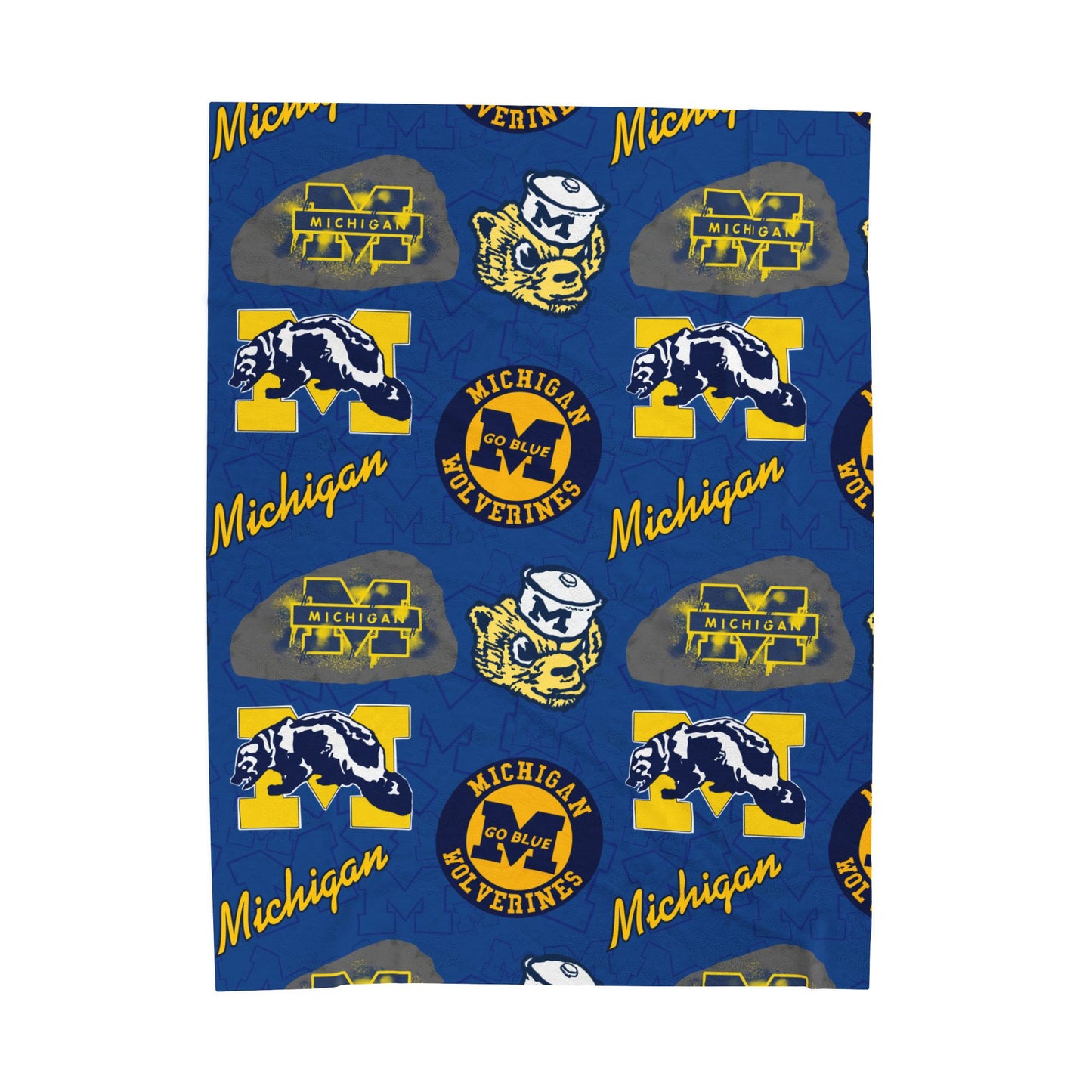 Michigan Wolverines Plush Blanket, Soft Plush Sherpa Throw for Fans, Cozy Gift for Sports Lovers, Great for Game Day, Warm Home Decor