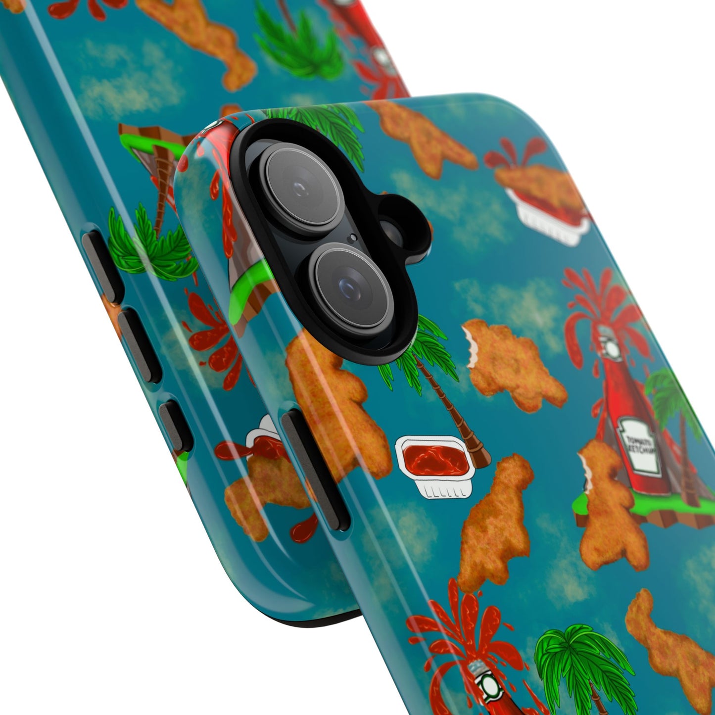 Dino Nuggets Phone Case - Tropical Vibes & Humor, Perfect Gift for Friends, Summer BBQ, Beach Lovers, Unique Accessory, Tough Cases