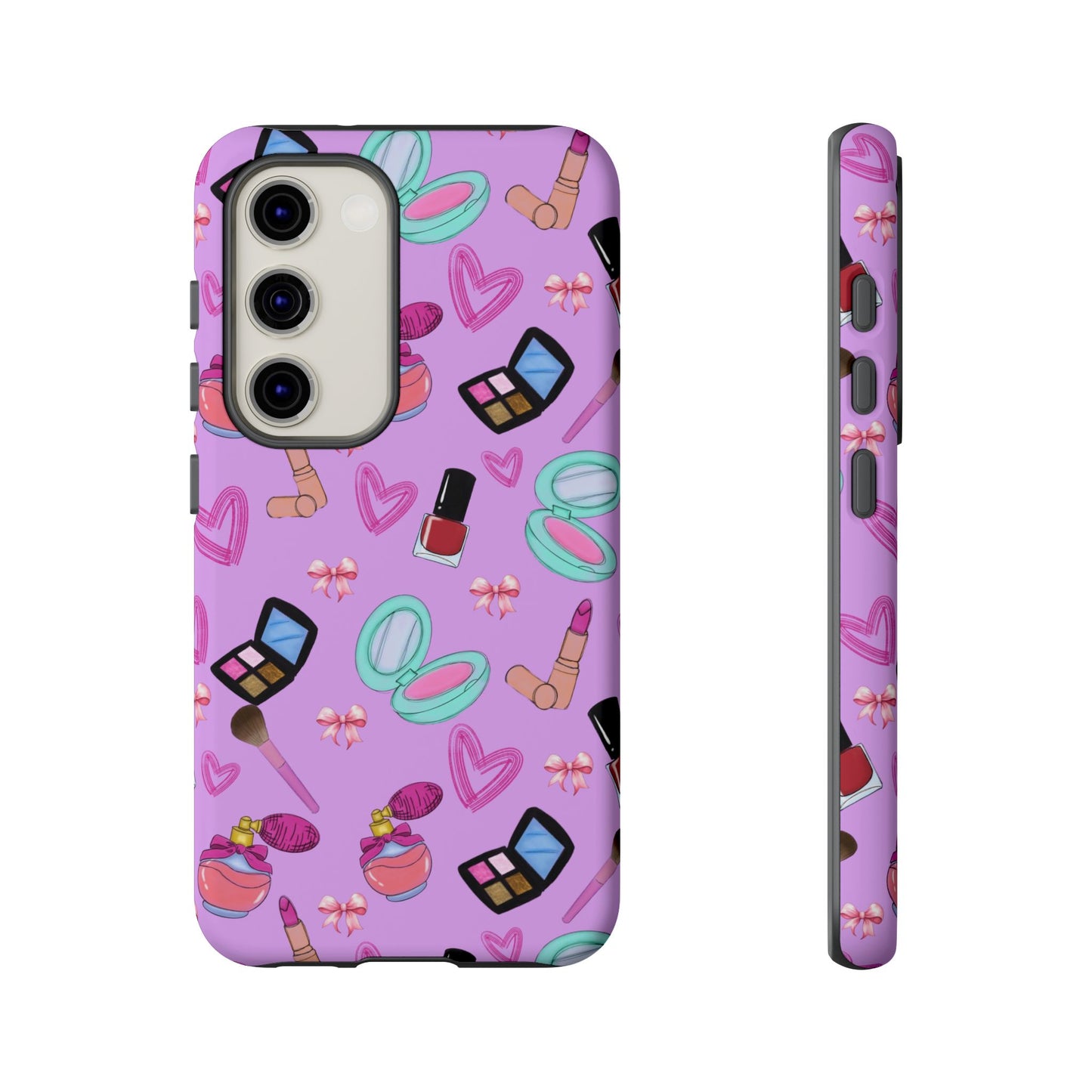 Cute Makeup Phone Case, Tough Cases, Cosmetic Lover Gift, Makeup Junkie Accessory, Beauty Phone Cover, Fun Design for Her