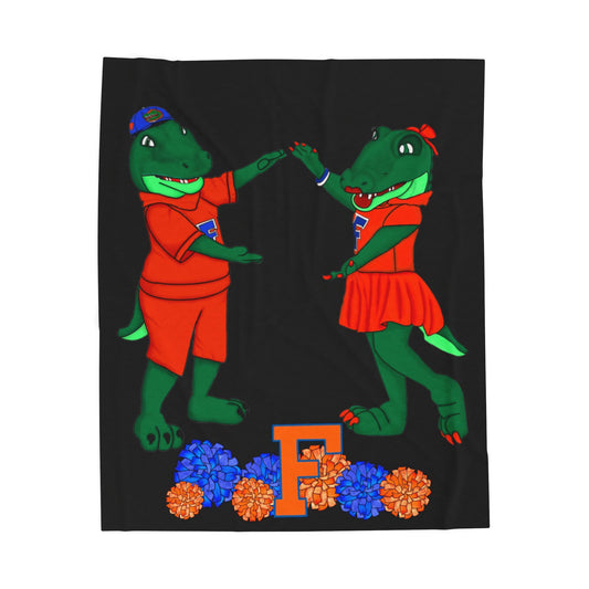 Florida Gators Velveteen Plush Blanket - Perfect for Game Day, Dorm Decor, Gift, Home Essentials, Soft Throw