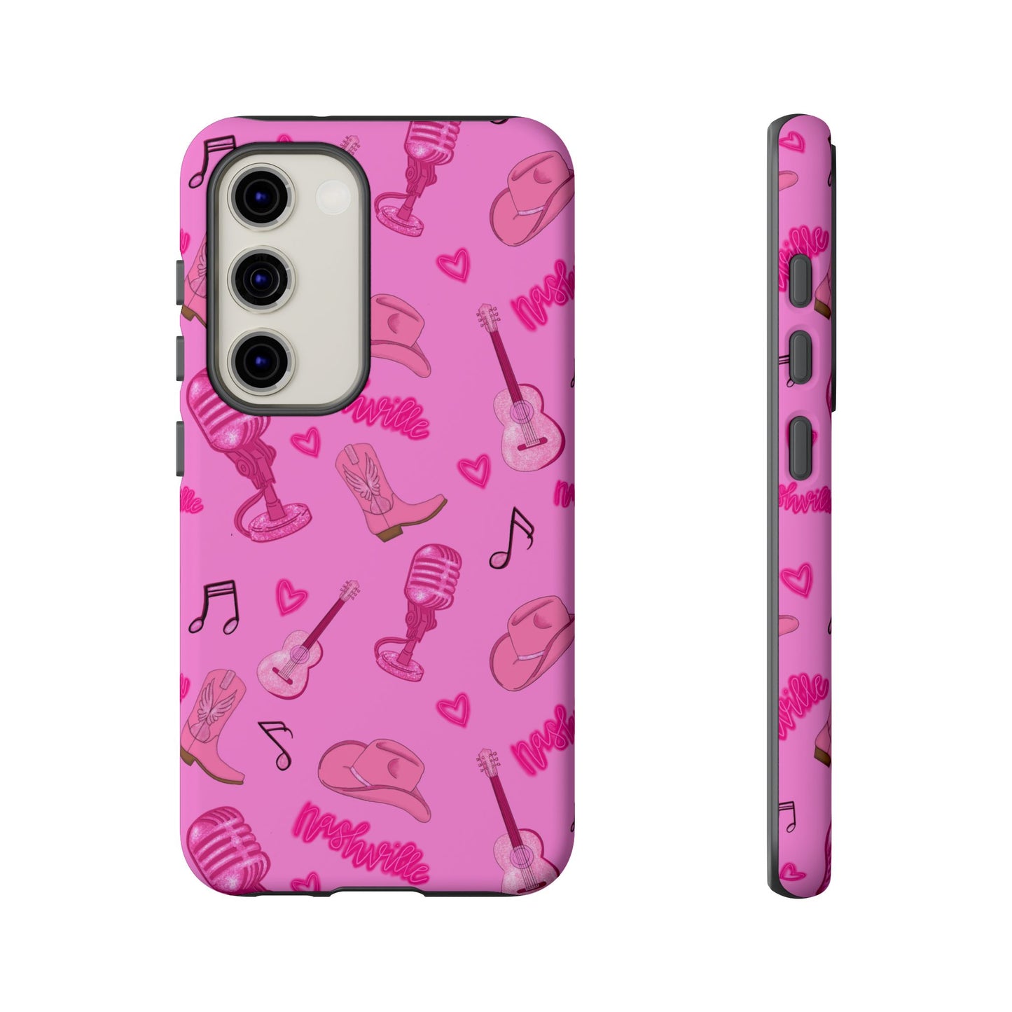 Pink Music Cases for Tough Love, Music Lover Gift, Phone Accessories, Cute Phone Covers, Stylish Cases for Women