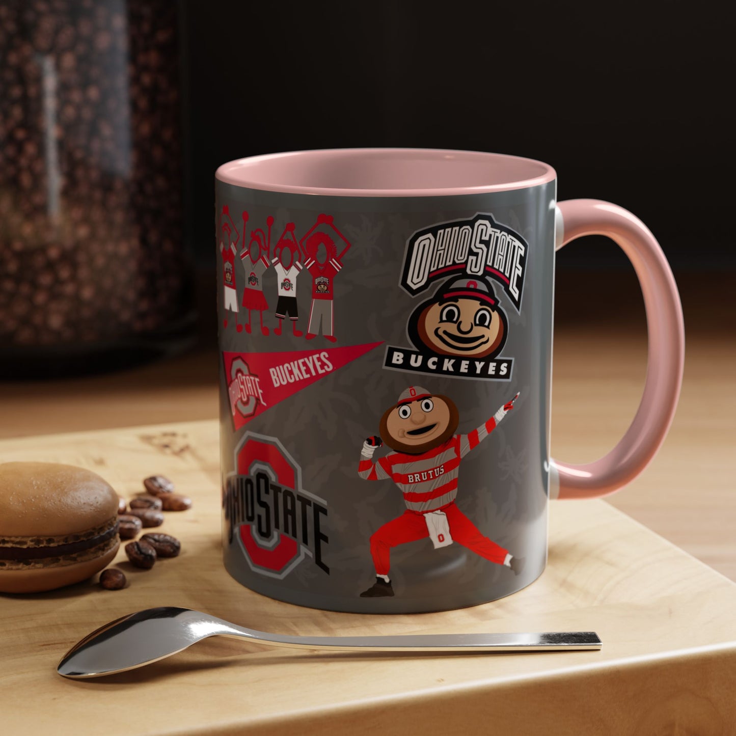 Ohio State Buckeyes Accent Coffee Mug | Gift for Fans, Sports Lovers, College Alumni, Holiday Decorations, Game Day Essentials