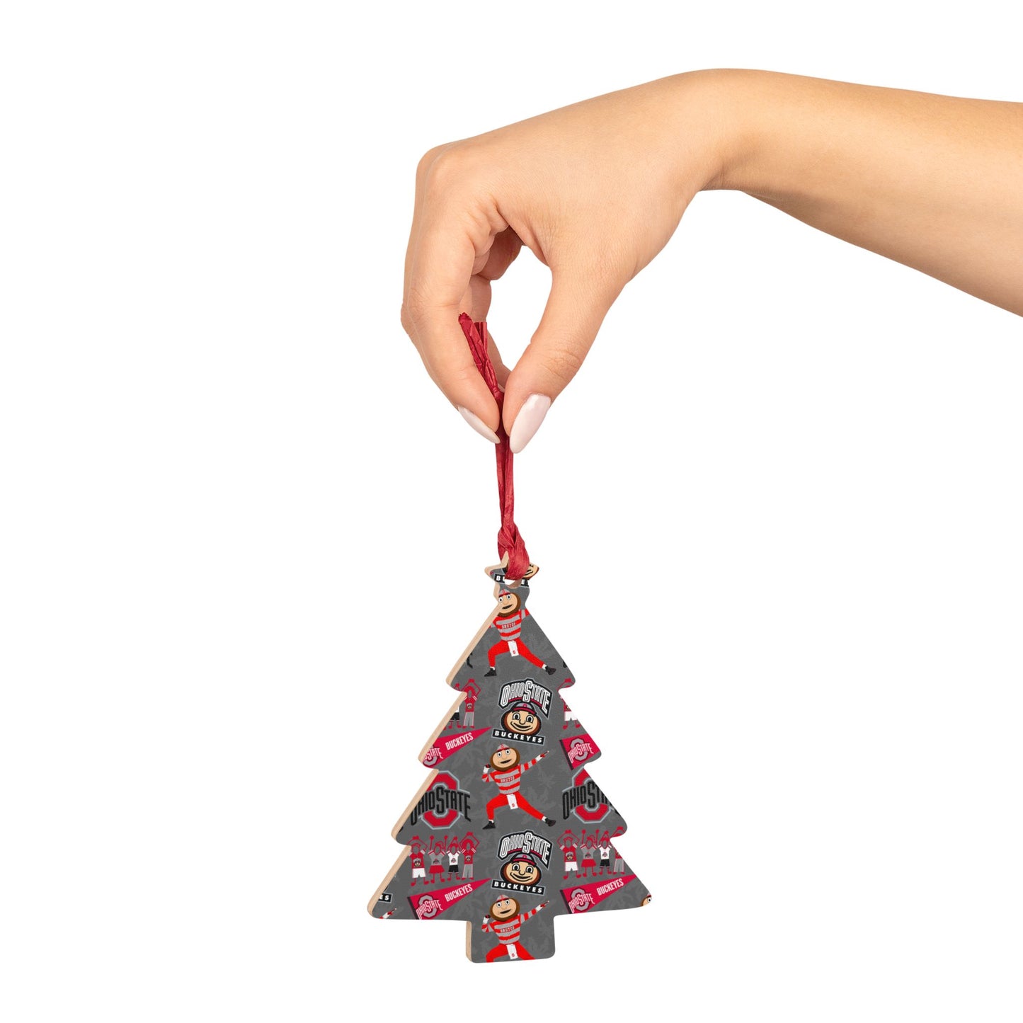 Ohio State Wooden Ornaments, Holiday Decorations, College Sports Decor, Personalized Gift, Christmas Ornaments