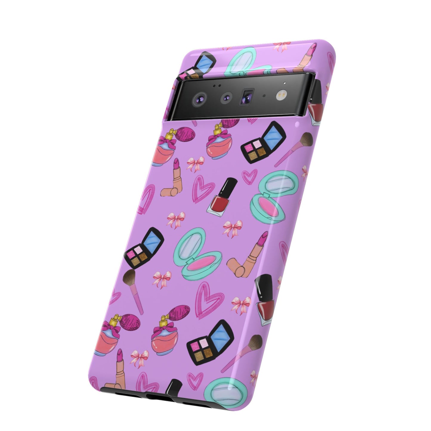 Cute Makeup Phone Case, Tough Cases, Cosmetic Lover Gift, Makeup Junkie Accessory, Beauty Phone Cover, Fun Design for Her