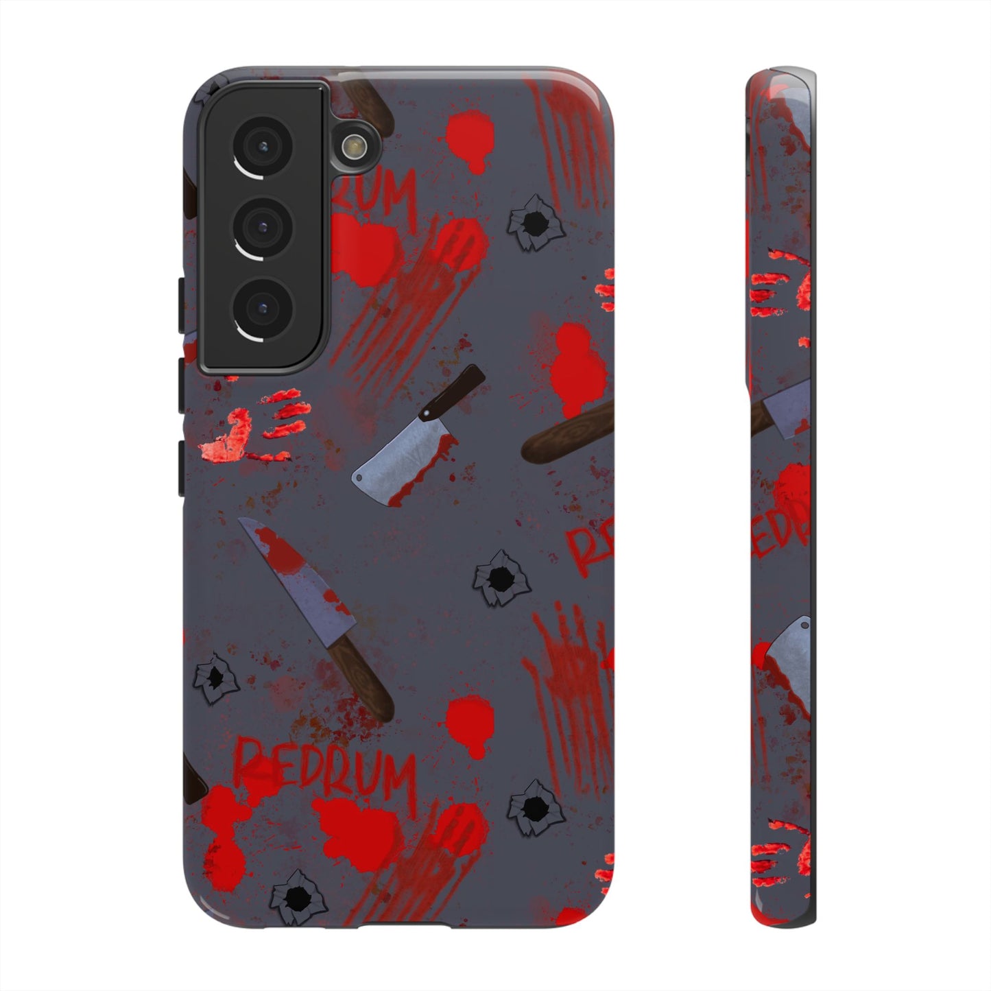 Blood Splatter Phone Case, Tough Case for Horror Fans, Halloween Accessory, Unique Gift for Gamers, Spooky Phone Cover