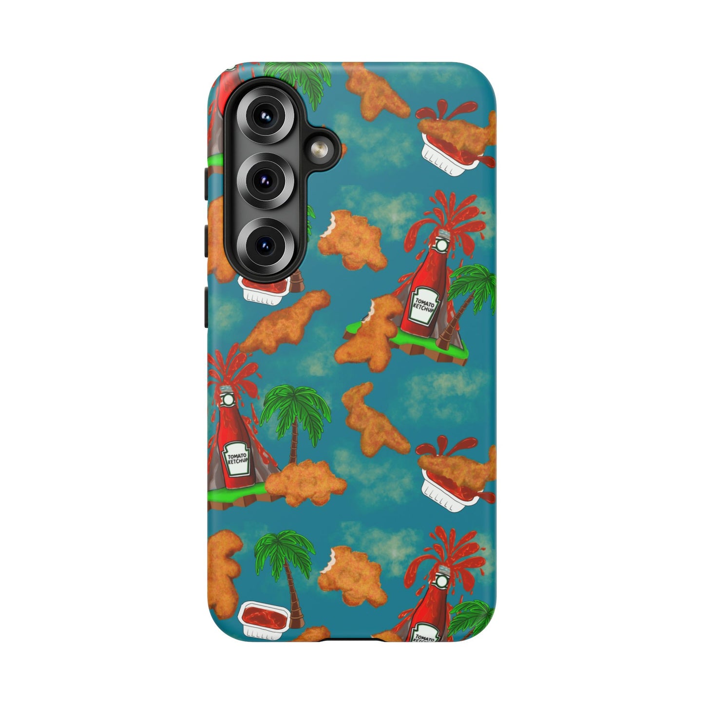 Dino Nuggets Phone Case - Tropical Vibes & Humor, Perfect Gift for Friends, Summer BBQ, Beach Lovers, Unique Accessory, Tough Cases