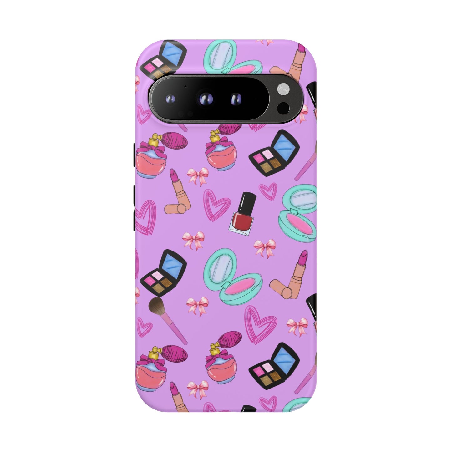 Cute Makeup Phone Case, Tough Cases, Cosmetic Lover Gift, Makeup Junkie Accessory, Beauty Phone Cover, Fun Design for Her