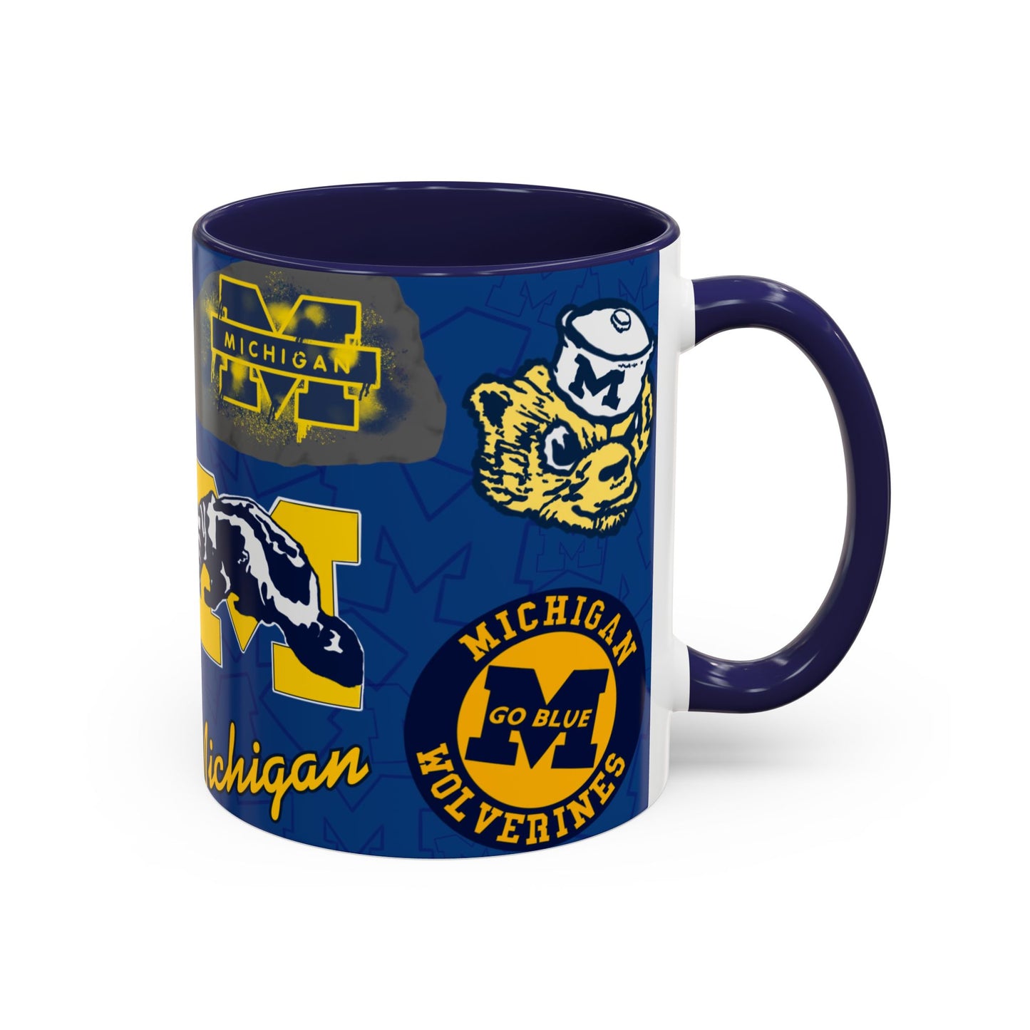 Michigan Wolverines Accent Coffee Mug - Perfect for Game Day, Fan Gift, Coffee Lovers, Sports Decor, College Spirit