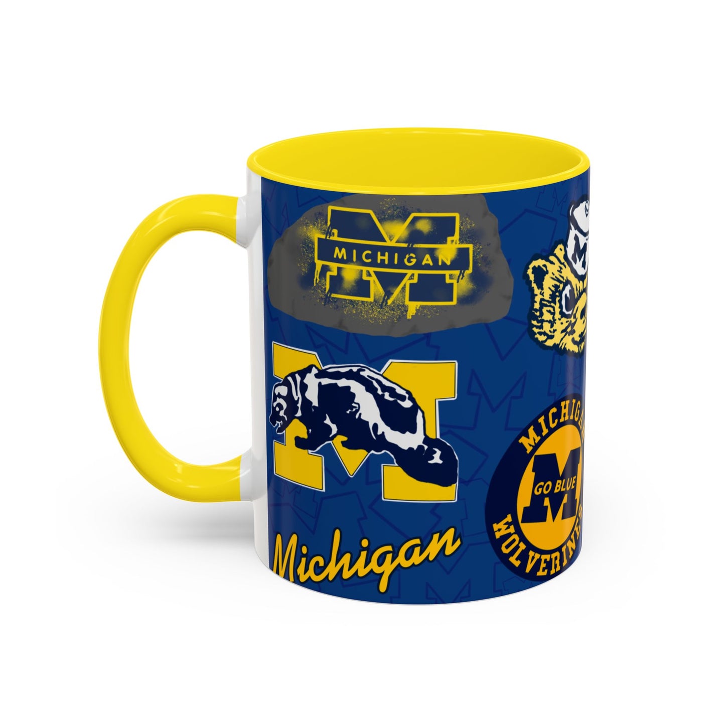 Michigan Wolverines Accent Coffee Mug - Perfect for Game Day, Fan Gift, Coffee Lovers, Sports Decor, College Spirit