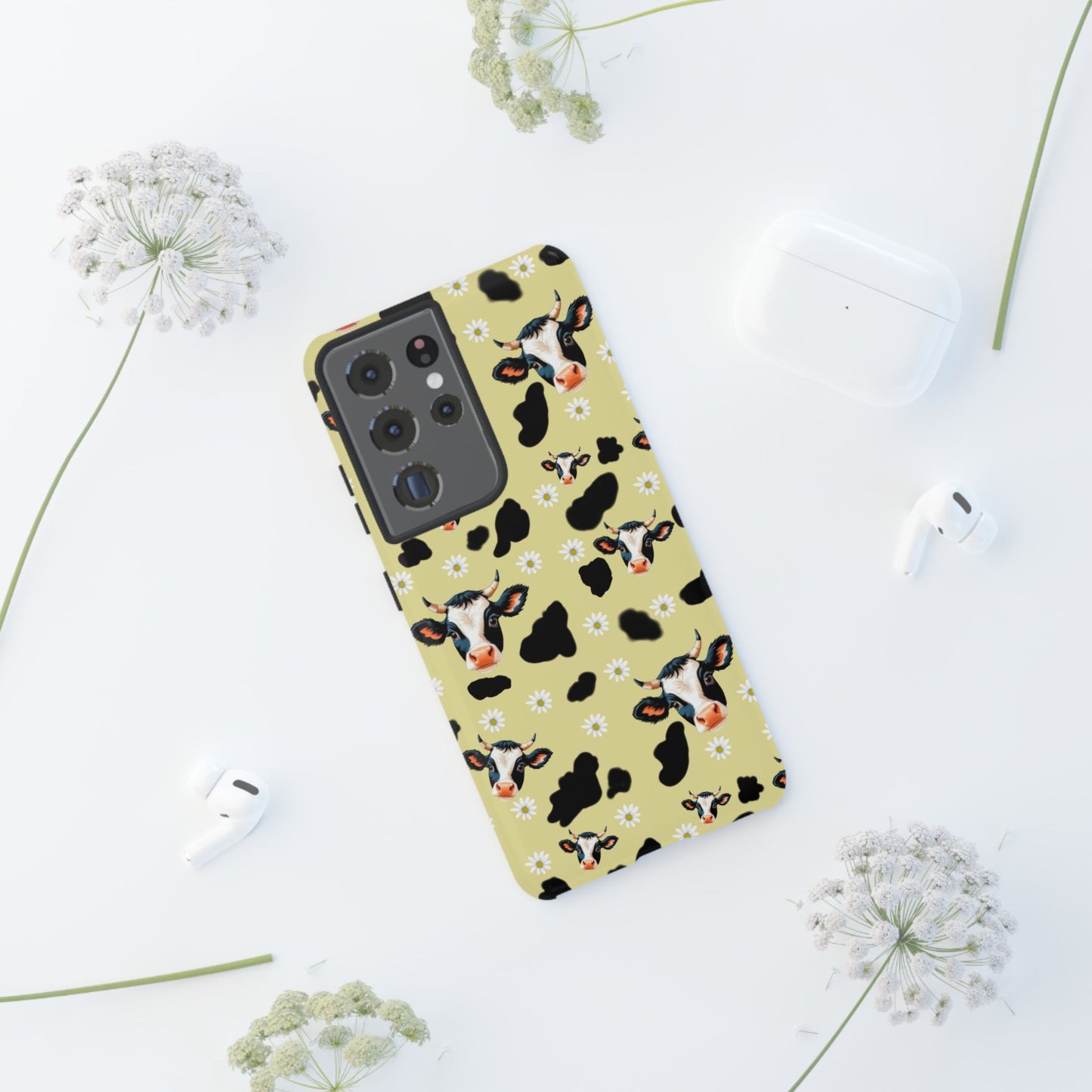 Cow Print Phone Case - Cute Protection for Animal Lovers, Gift for Farmhouse Decor, Cheerful Cow Design