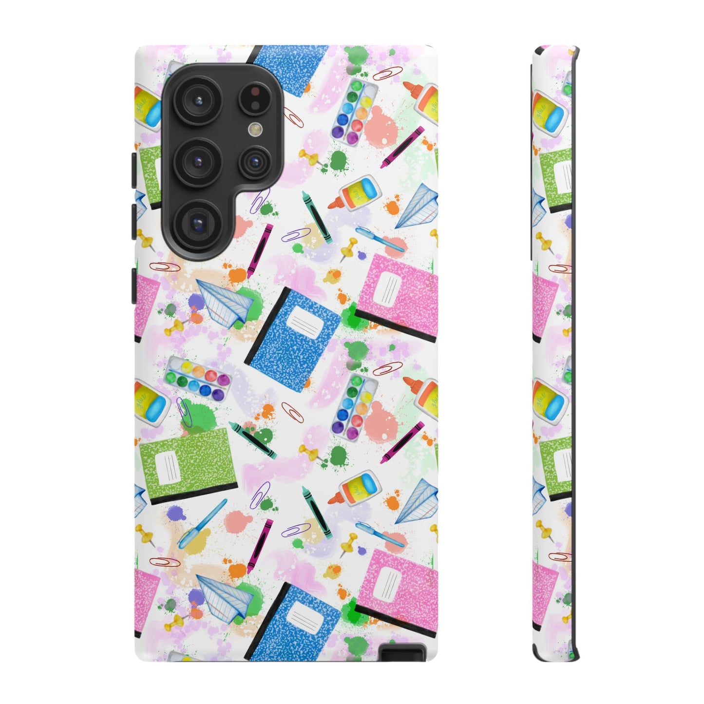 Colorful Art-Themed Phone Case, Cute Creative Gift for Artists, Unique Mobile Cover, Fun School Supplies Case, Bright Art Supplies Design