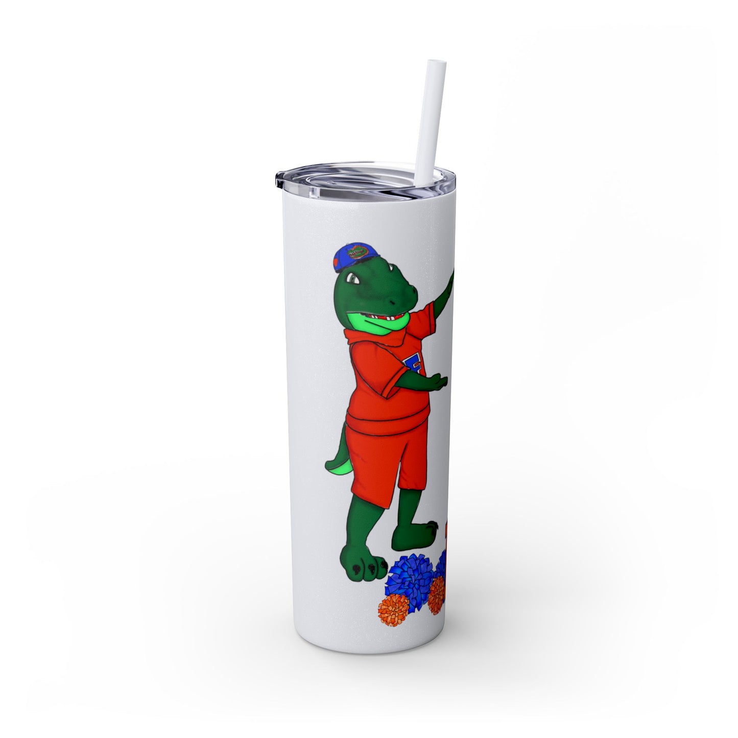 Florida Gators Skinny Tumbler with Straw | Perfect for Gifts, Sports Events, Tailgating, Summer Drinks, Eco-Friendly Hydration