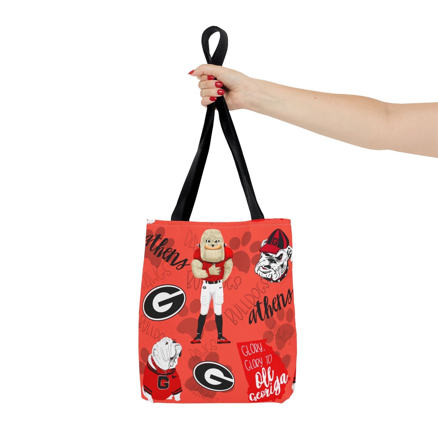 Georgia Bulldogs Tote Bag - Sporty, Cheerful, College Vibe, Perfect for Game Days, Fans, School Spirit, Lightweight, Versatile