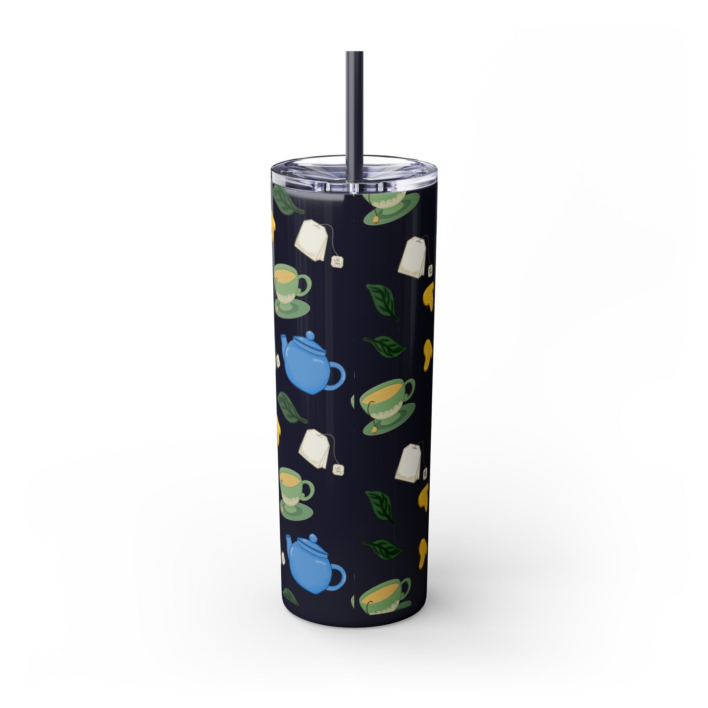 Charming Tea Themed Tumbler, Stylish Drinkware for Tea Lovers, Perfect for Gifts, Home, Travel, Eco-Friendly Beverage Container