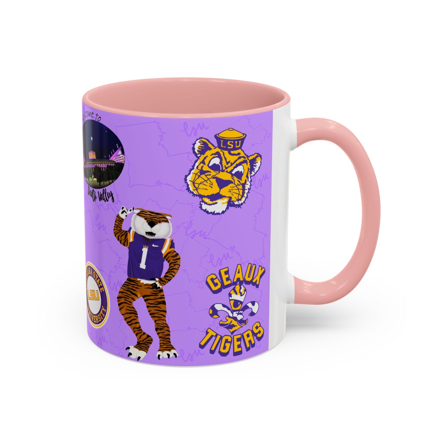 LSU Tigers Accent Coffee Mug - Perfect for Sports Fans, Gift for Graduates, Home Decor, College Student, Game Day Essentials