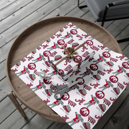 Alabama Crimson Tide Gift Wrap Paper – College Football Team Pattern
