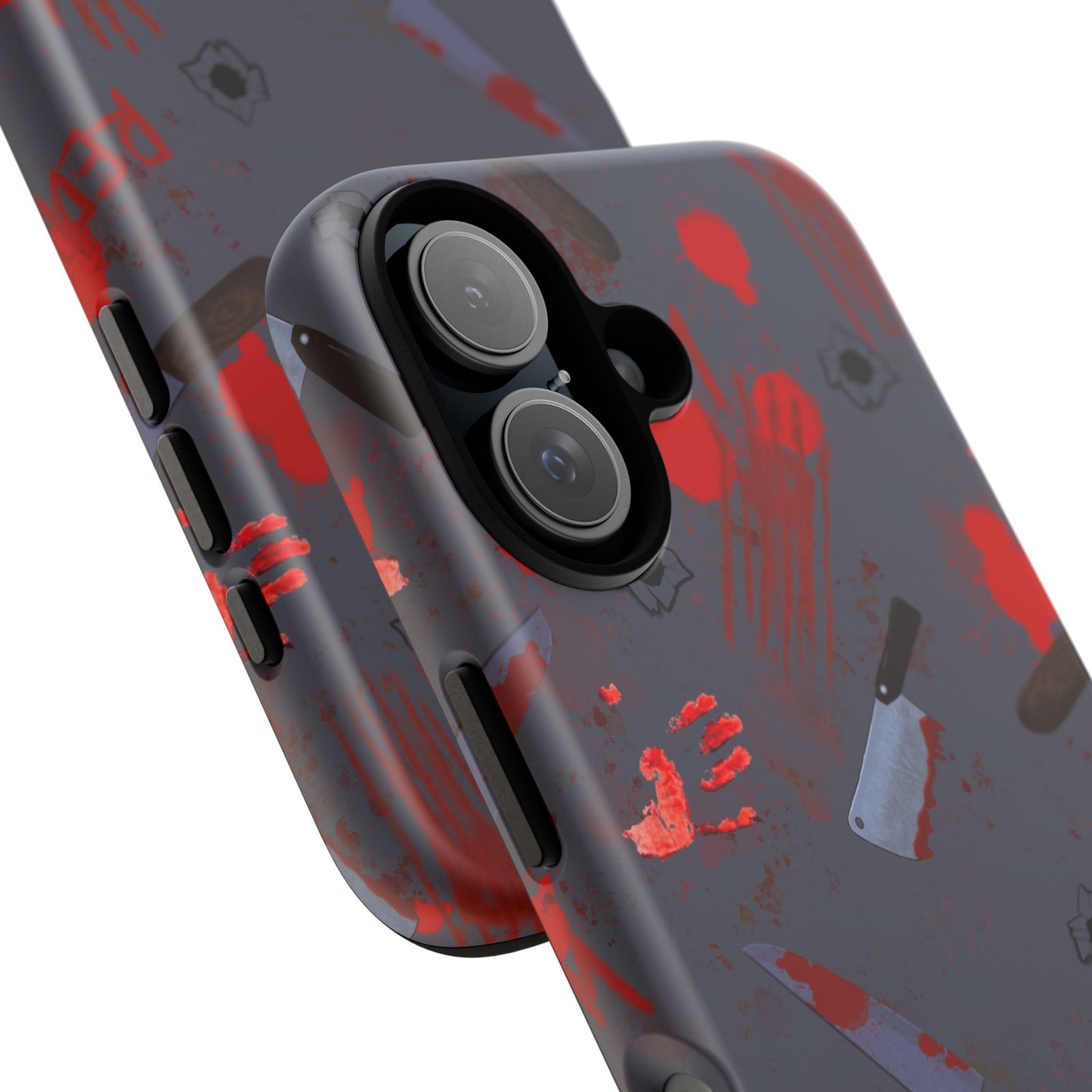 Blood Splatter Phone Case, Tough Case for Horror Fans, Halloween Accessory, Unique Gift for Gamers, Spooky Phone Cover