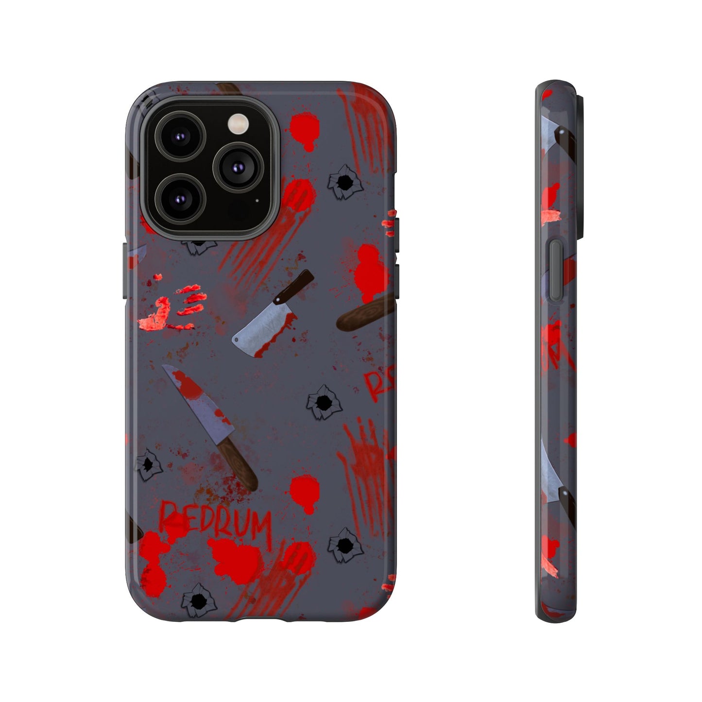 Blood Splatter Phone Case, Tough Case for Horror Fans, Halloween Accessory, Unique Gift for Gamers, Spooky Phone Cover