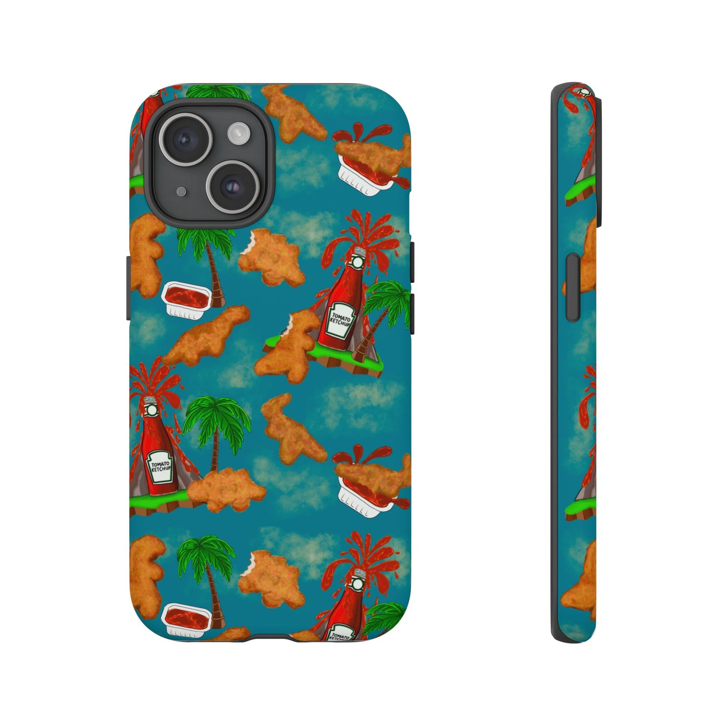 Dino Nuggets Phone Case - Tropical Vibes & Humor, Perfect Gift for Friends, Summer BBQ, Beach Lovers, Unique Accessory, Tough Cases