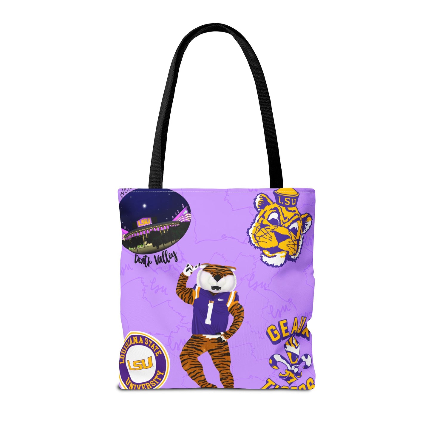 LSU Spirit Tote Bag, Purple Graphic Tote, College Pride Bag, Everyday Essentials, Game Day Tote, Unique Gifts for Students