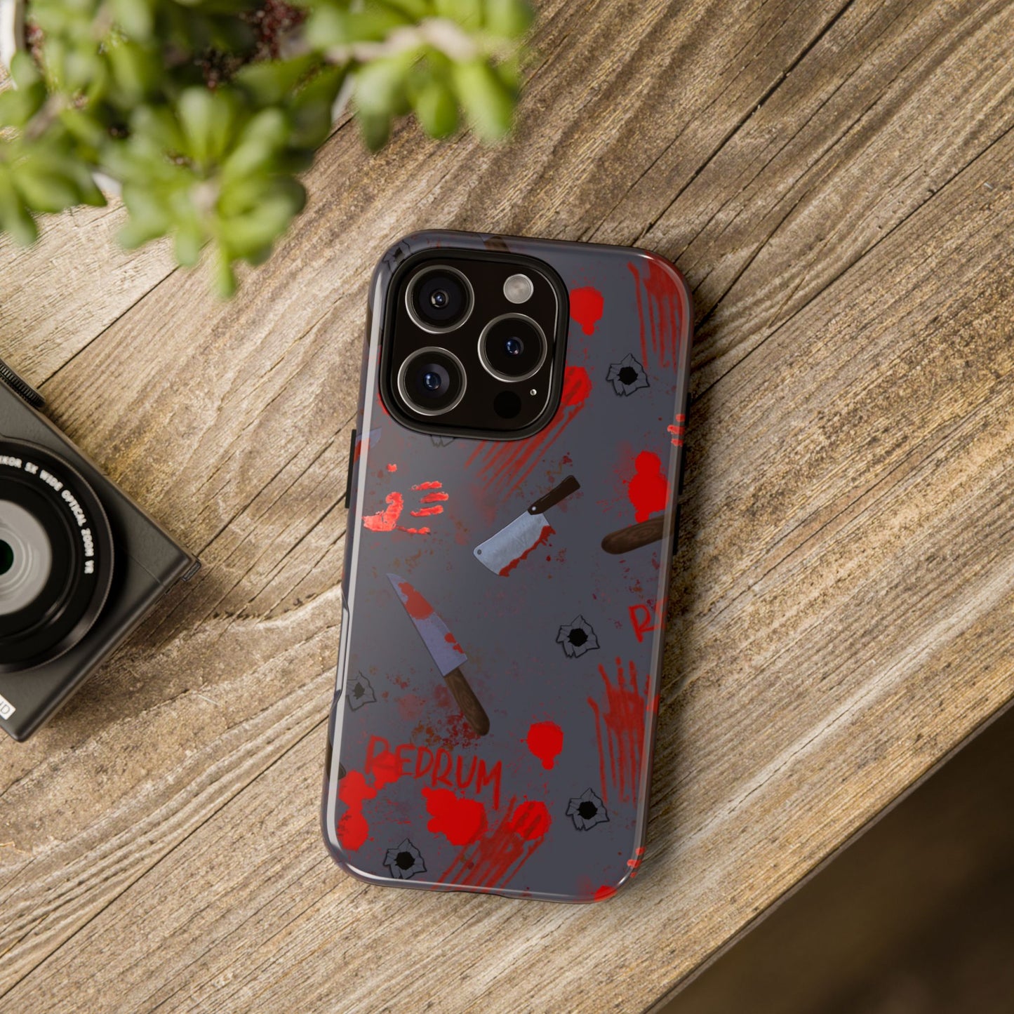 Blood Splatter Phone Case, Tough Case for Horror Fans, Halloween Accessory, Unique Gift for Gamers, Spooky Phone Cover