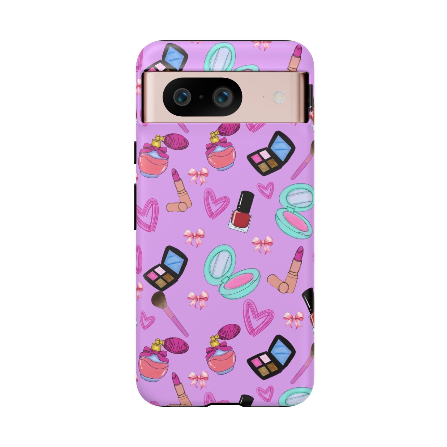 Cute Makeup Phone Case, Tough Cases, Cosmetic Lover Gift, Makeup Junkie Accessory, Beauty Phone Cover, Fun Design for Her