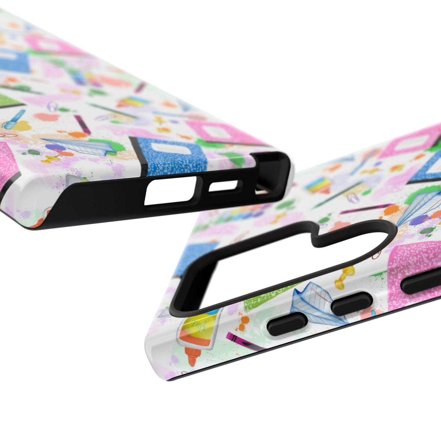 Colorful Art-Themed Phone Case, Cute Creative Gift for Artists, Unique Mobile Cover, Fun School Supplies Case, Bright Art Supplies Design